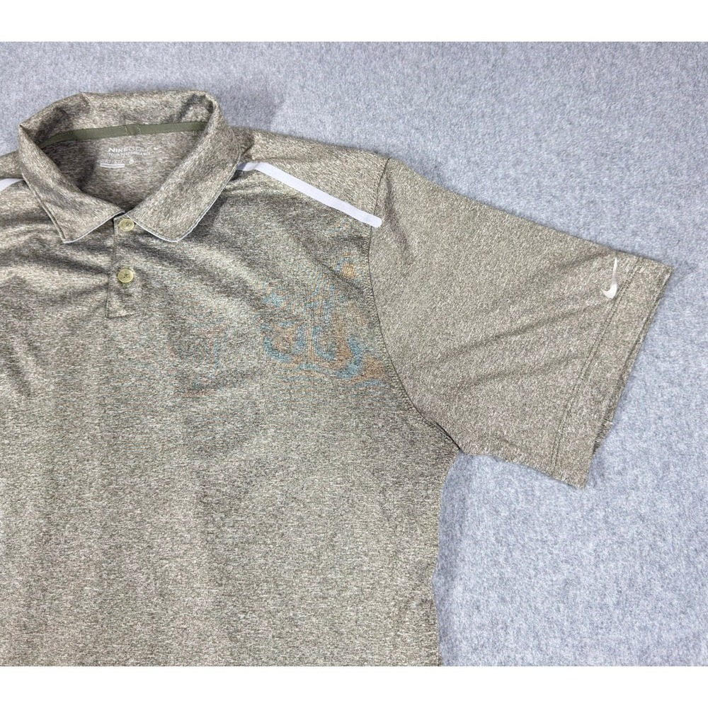 Nike Dri-FIT Polo Shirt Golf Tour Performance Men'sXL Grey Stripe Sport